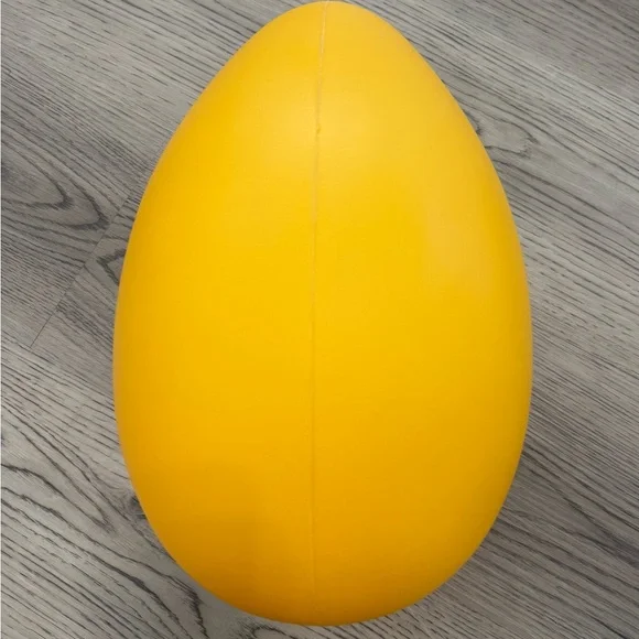 VINTAGE Blow Mold Huge 13” Easter Eggs PastelYellow Pink Set 2 Yard Decor - Picture 3 of 3